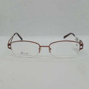 NWT WOMEN'S C-LINE EYEGLASS FRAMES CLF43 BRONZE